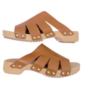 Kelsi Dagger Leather Brooklyn SADDLE Women's Garden Clog Slide, Size: 11